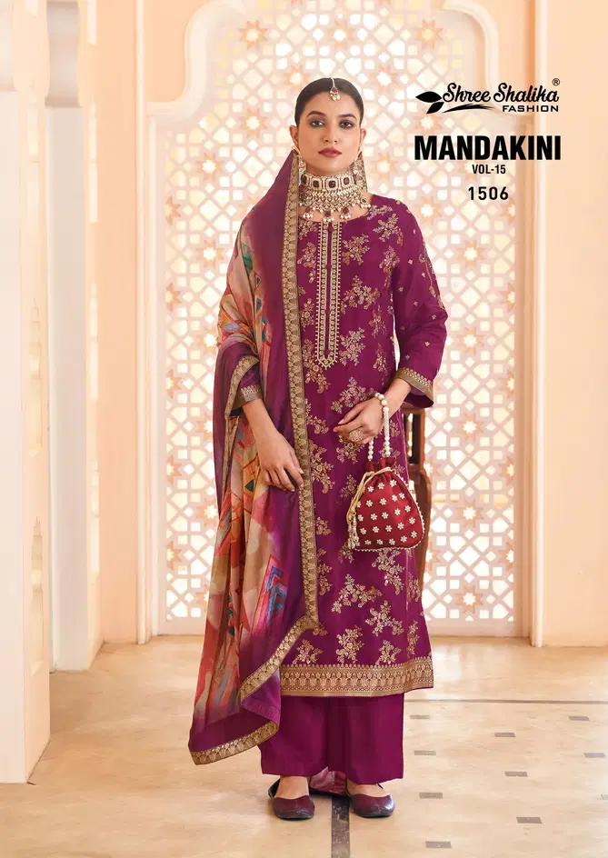 Mandakini Vol 15 By Shree Shalika Viscose Designer Salwar Kameez Suppliers In India